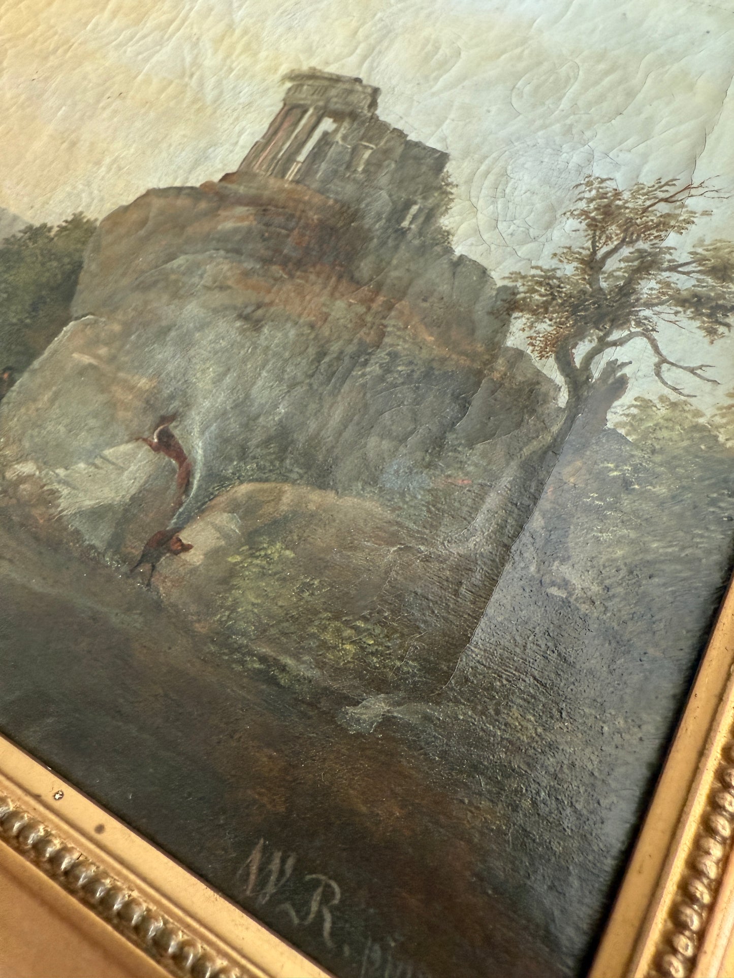 Reserved: Classical Landscape with Ruins Painting