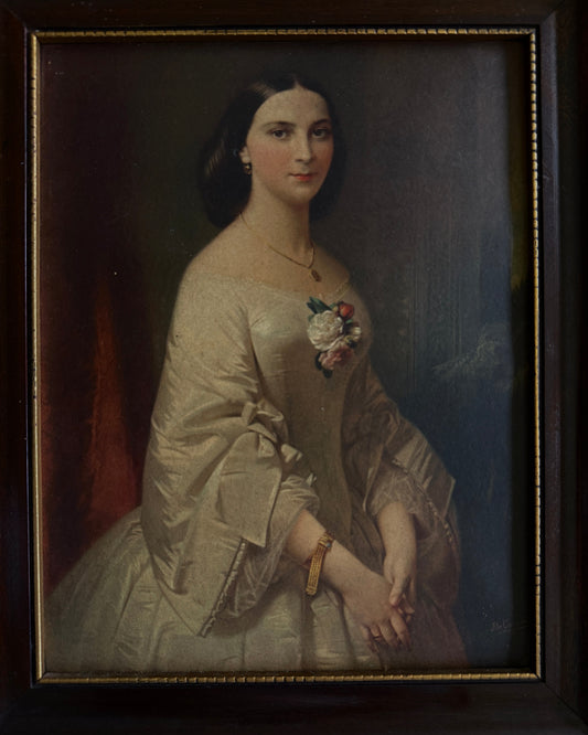Framed Erich Correns "Southern Belle" Lithograph