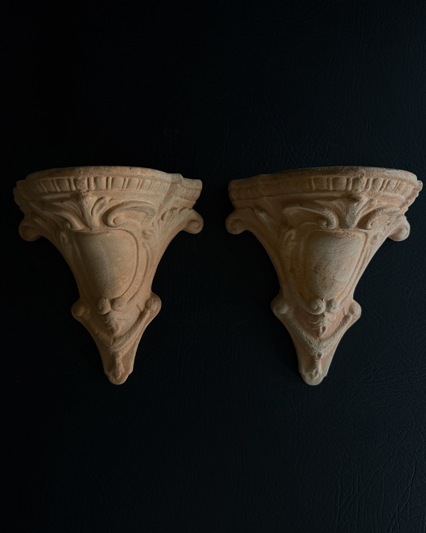 Pair of Terracotta Wall Brackets