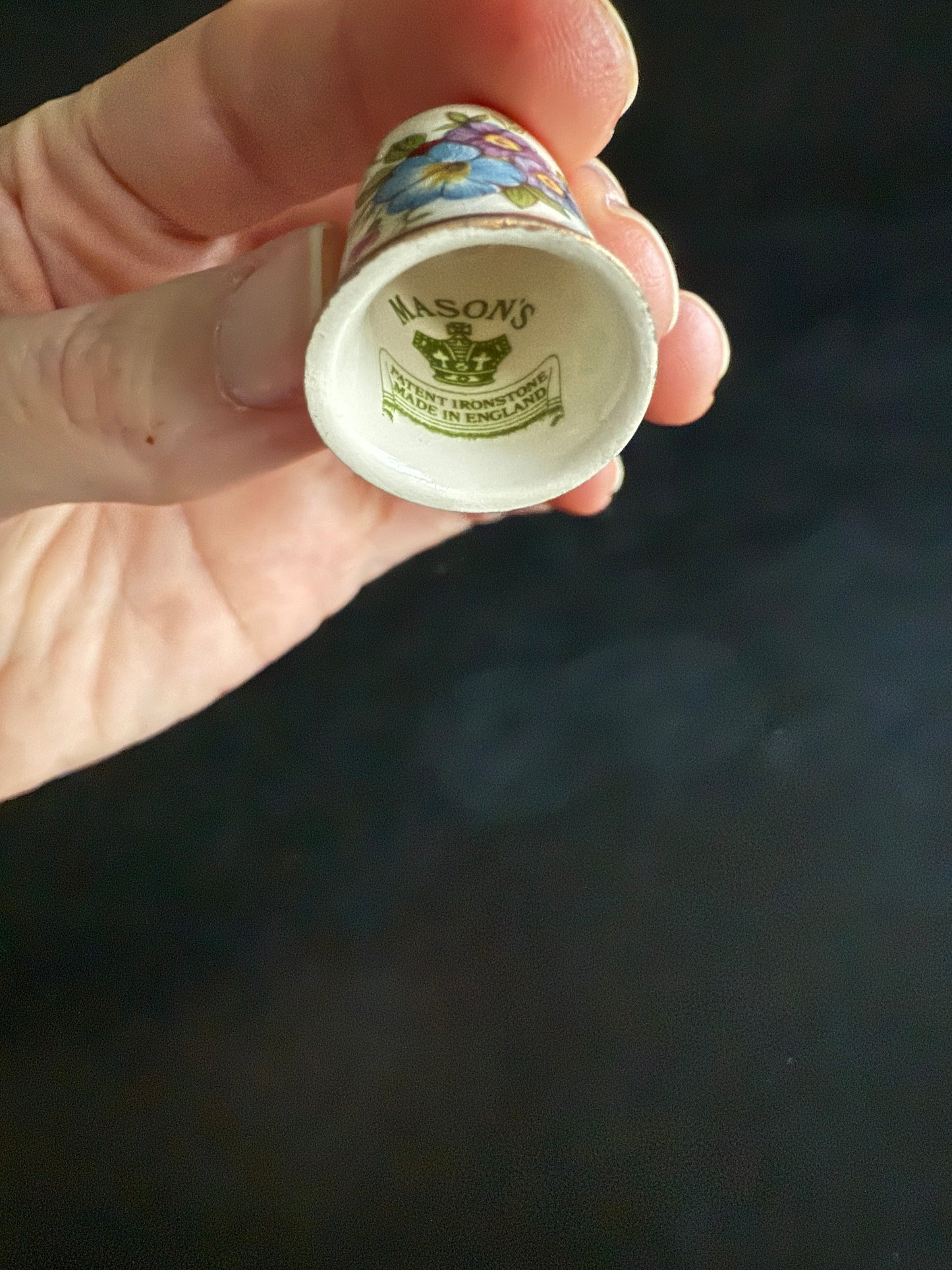 Mason’s Ironstone Floral Thimble – Made in England
