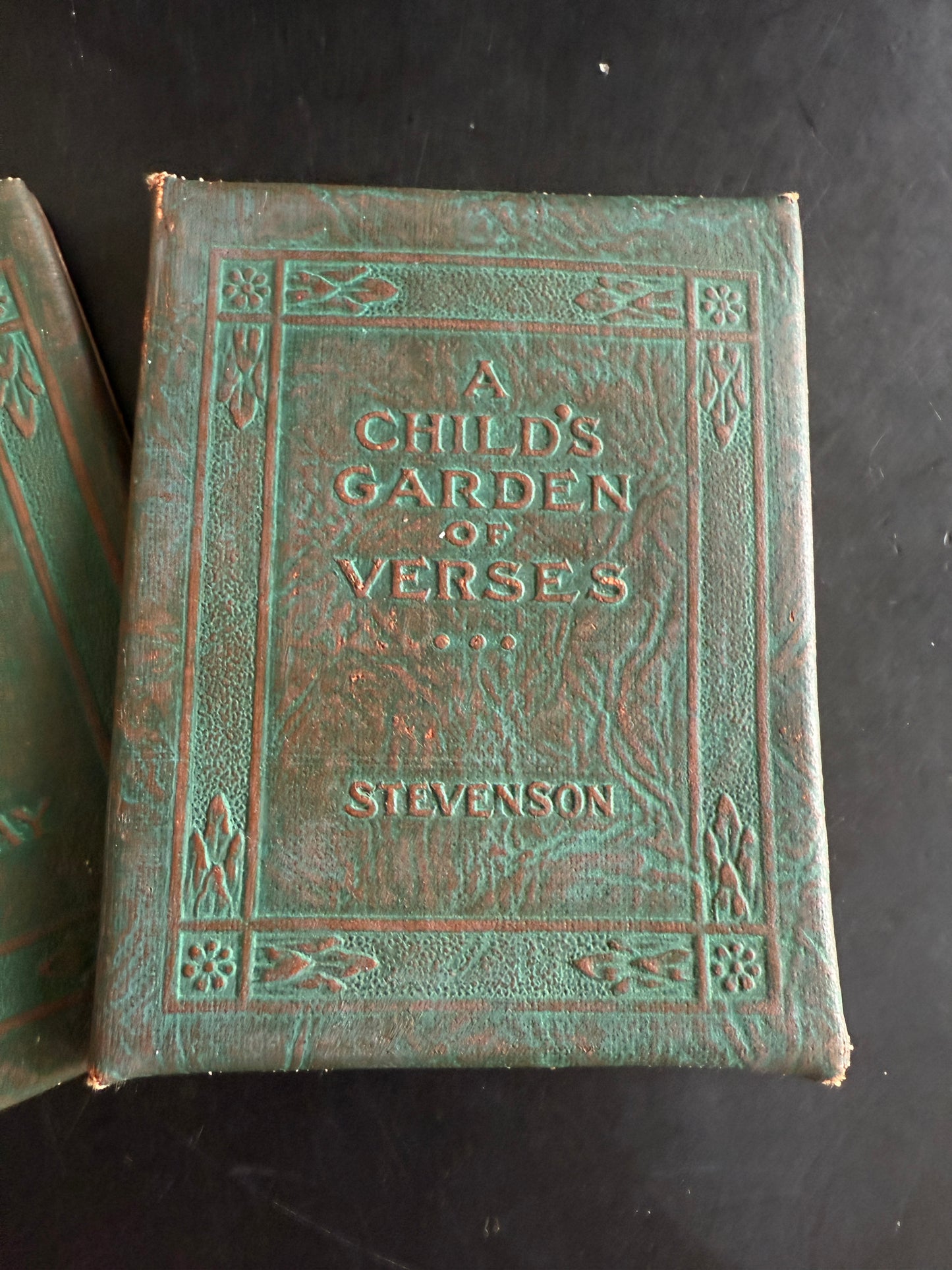Reserved: Set of 3 Mini Green “Little Leather Library” Books