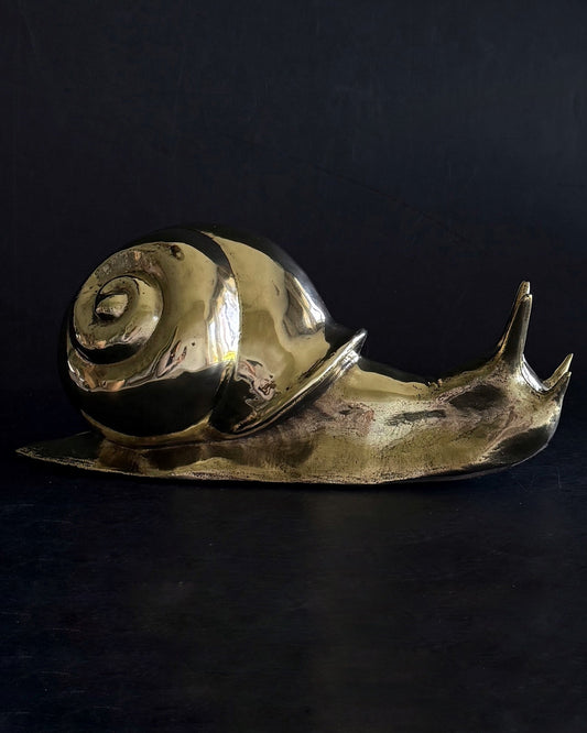 Cast Brass XL Snail Sculpture