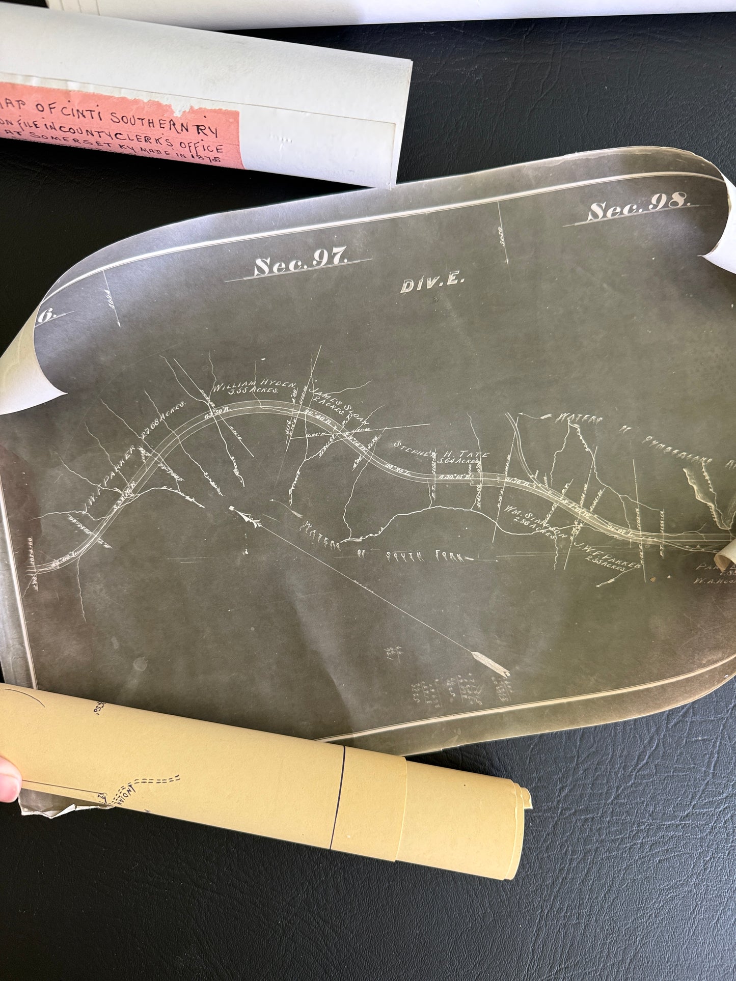 Vintage Blueprint-Style Survey Maps & Land Plats