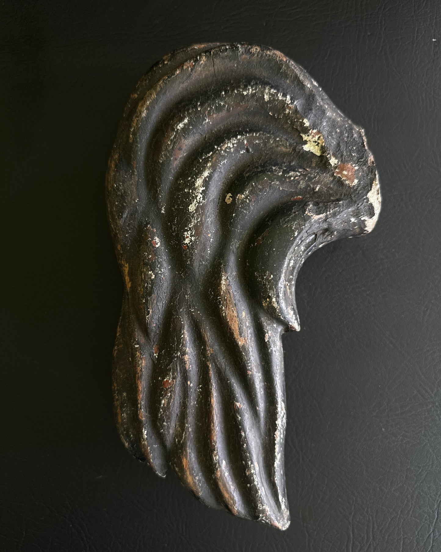Carved Wooden Carousel Horse Tail or Angel Wing