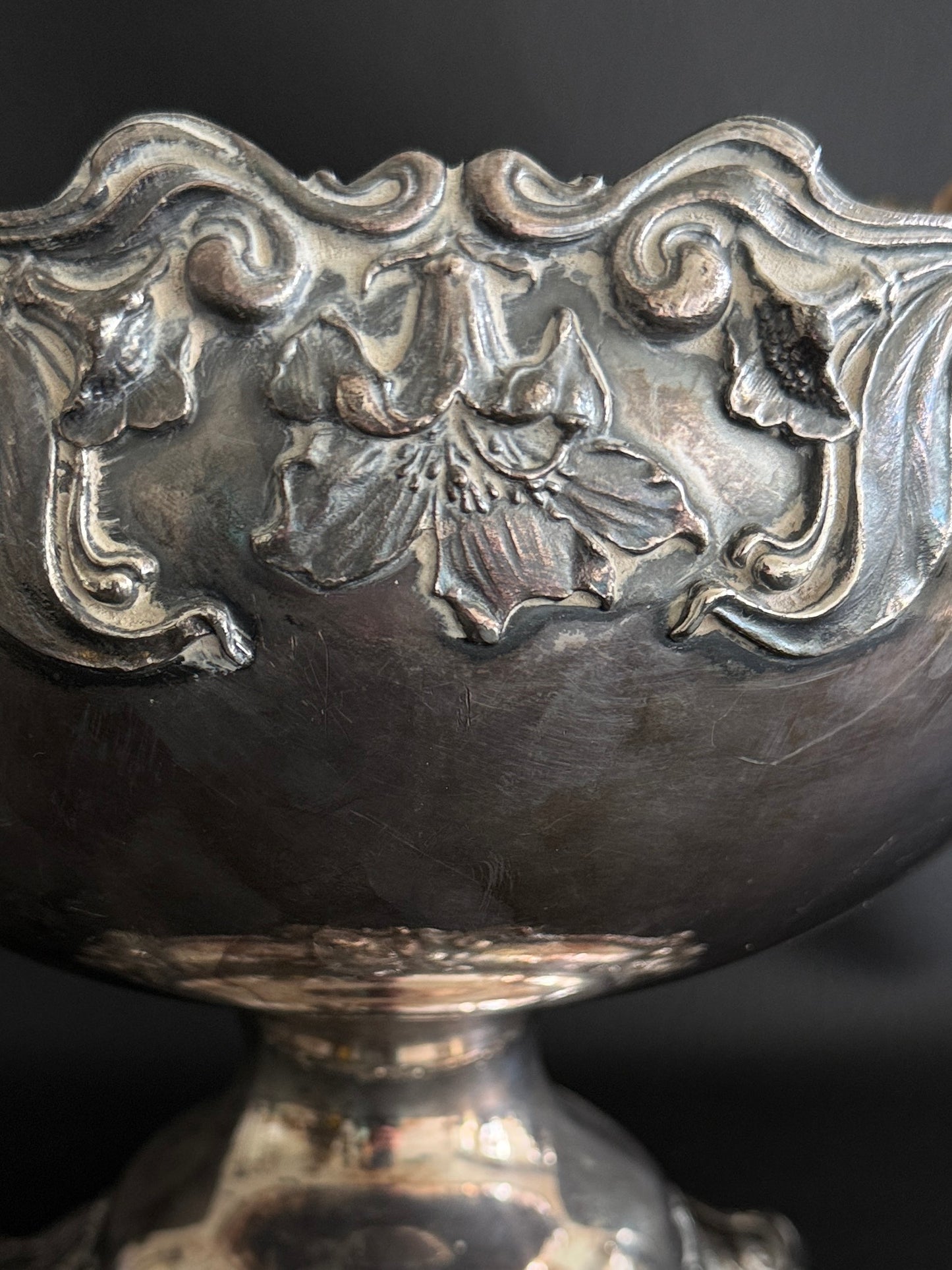 Silver Punch Bowl Candle Vessel