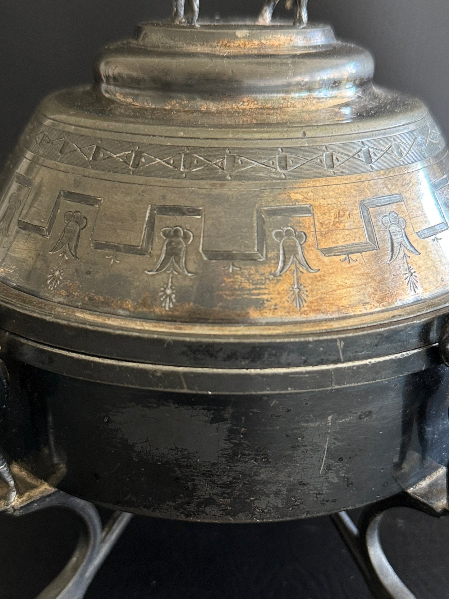 Reed & Barton Figural Cow Butter Dish (Pat. 1869)