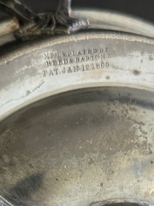 Reed & Barton Figural Cow Butter Dish (Pat. 1869)