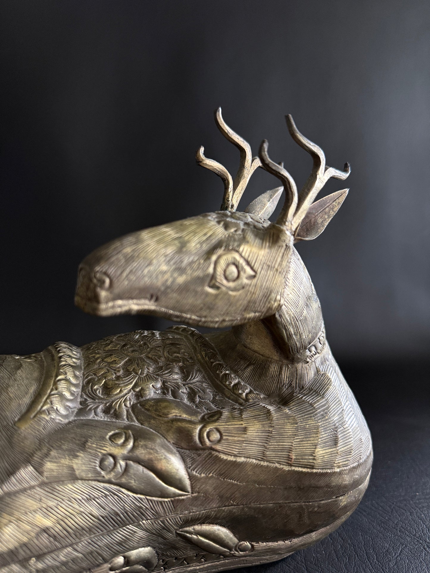 Brass Deer Lidded Box
