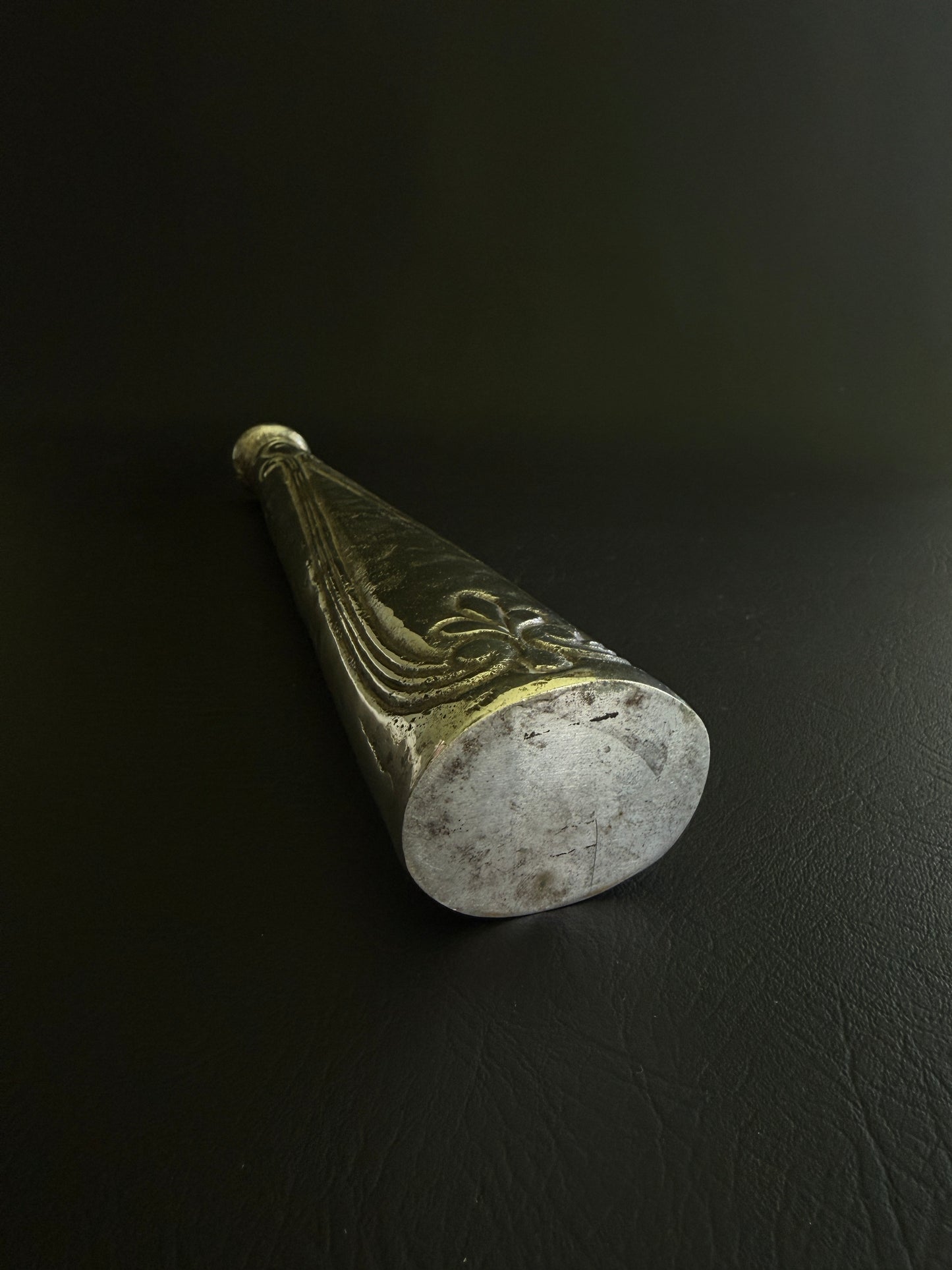 Antique Silver Bud Vase — 12" Tall — Heavy