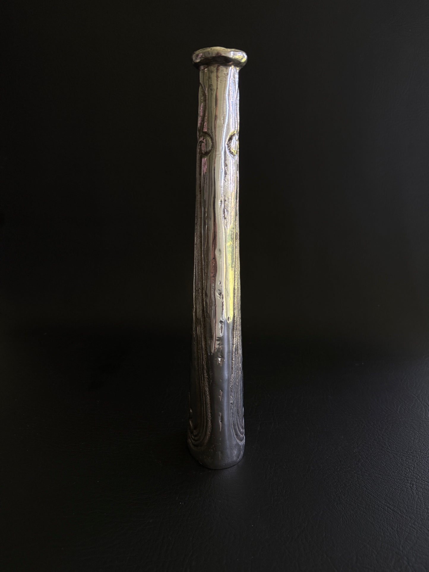 Antique Silver Bud Vase — 12" Tall — Heavy