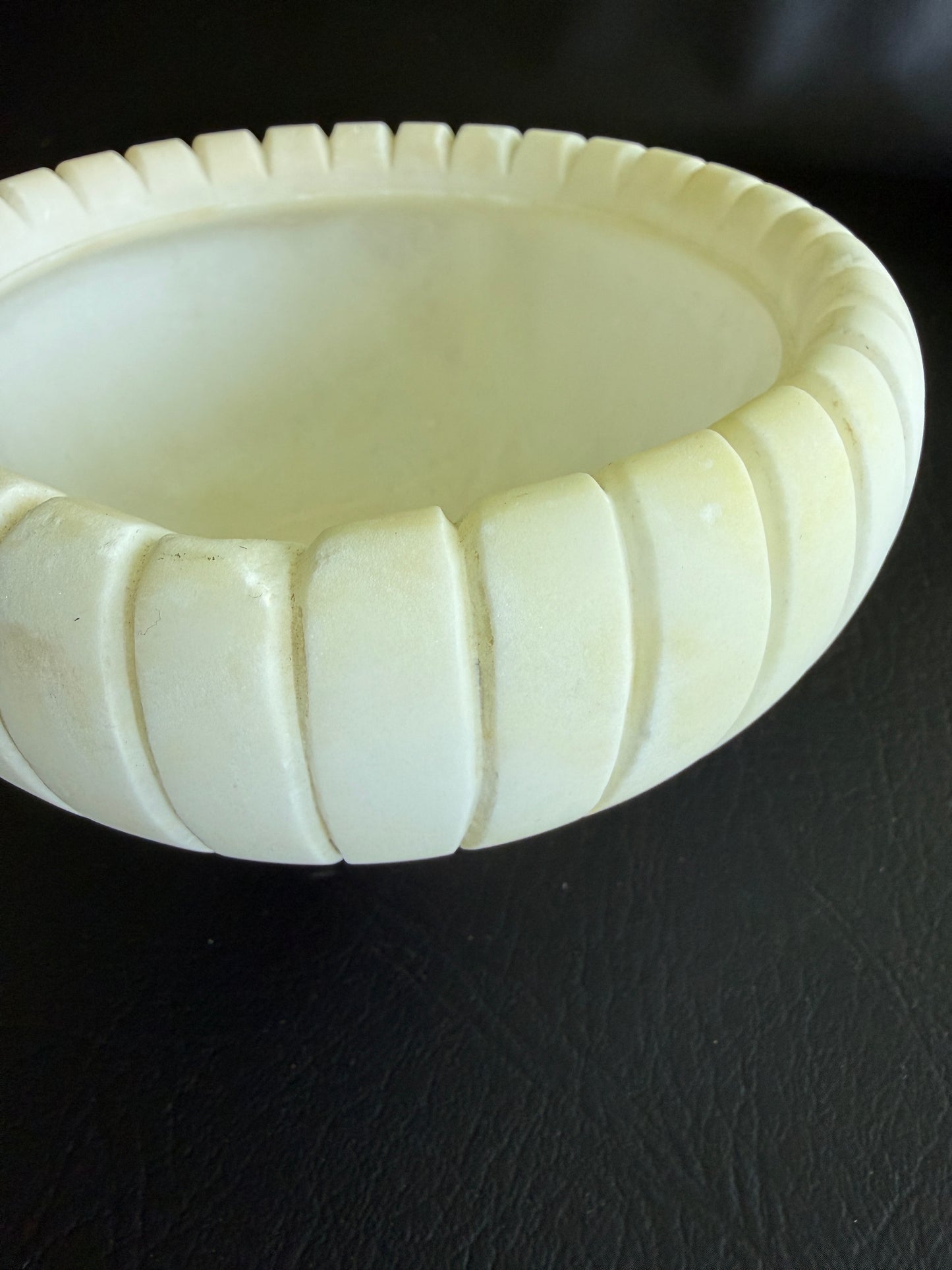 Vintage Italian Carved Alabaster Bowl