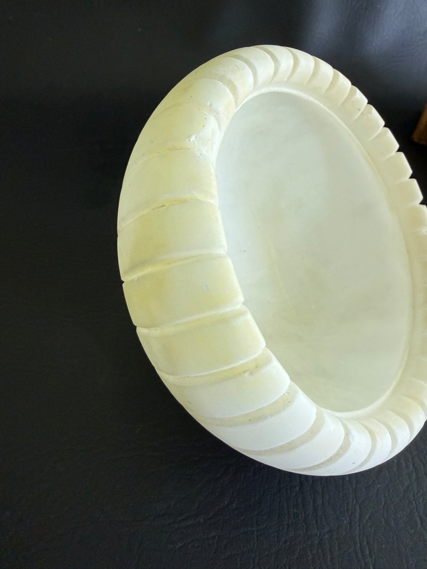 Vintage Italian Carved Alabaster Bowl