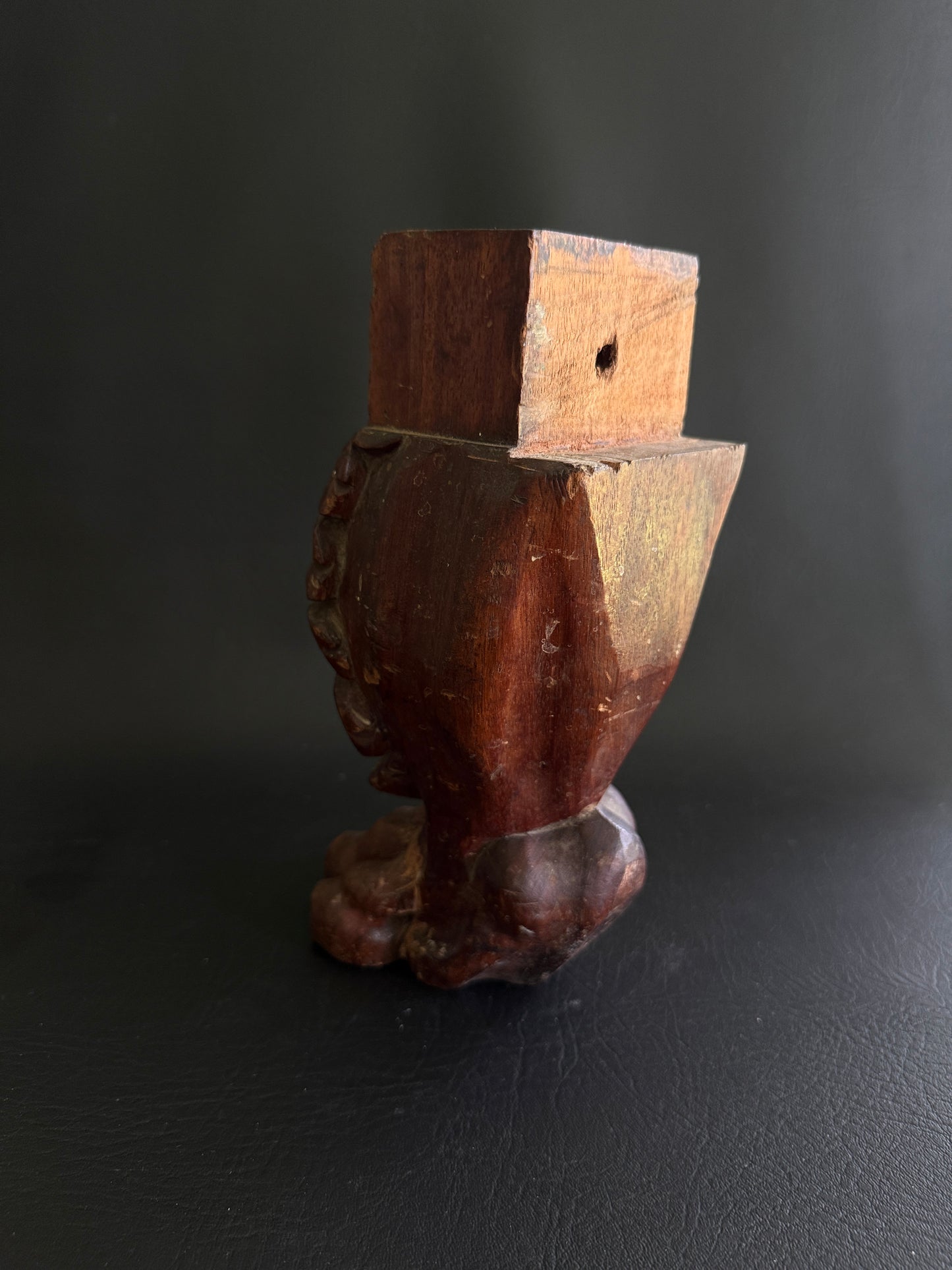 Antique Carved Wooden Lion Paw Furniture Fragment