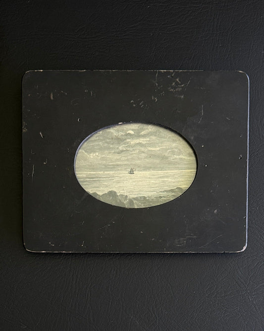 Antique Monochromatic Marine Painting