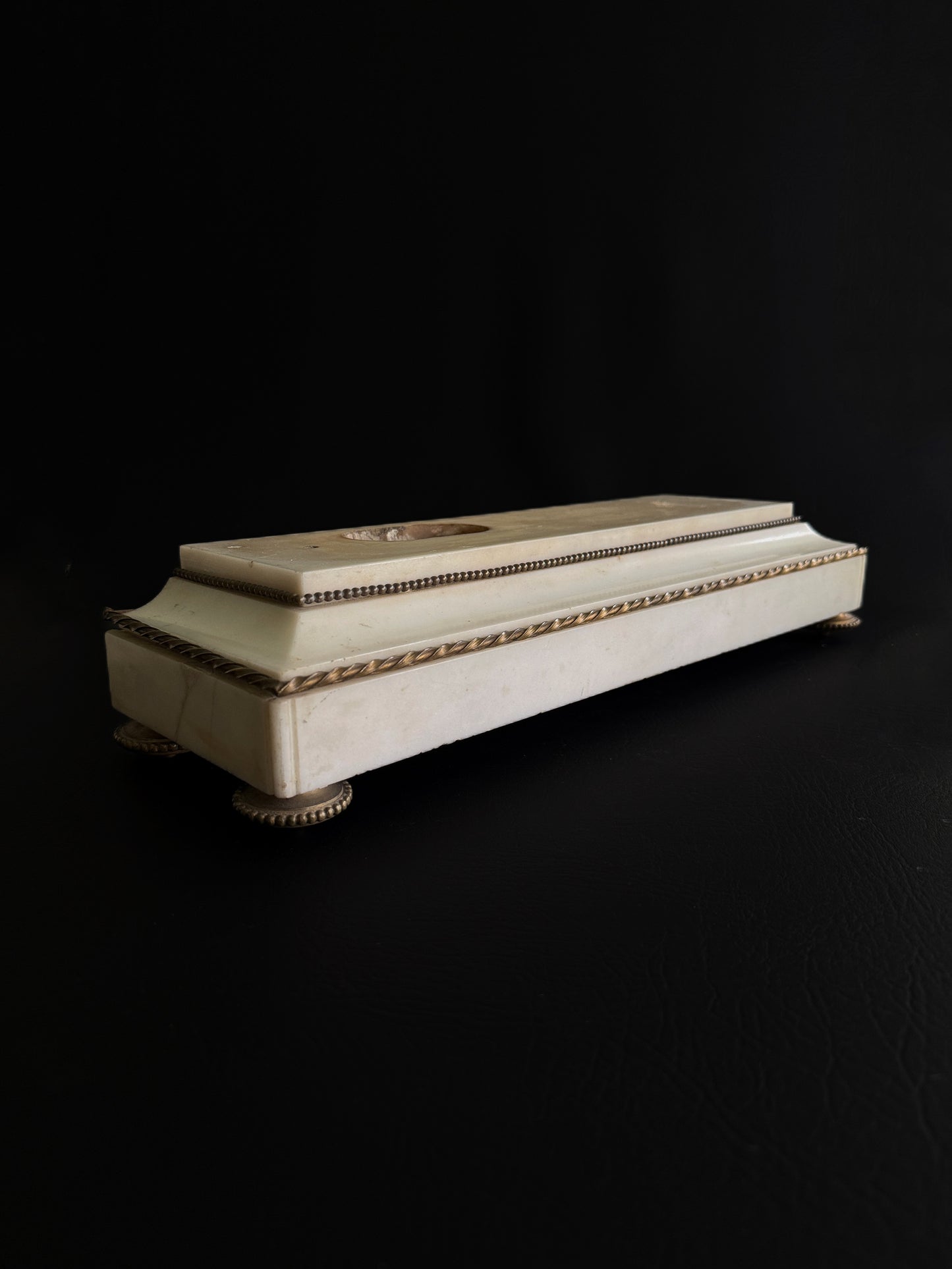 French Marble Mantel Clock Base | Antique Display Pedestal