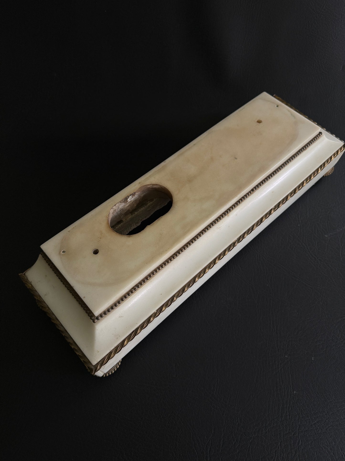 French Marble Mantel Clock Base | Antique Display Pedestal