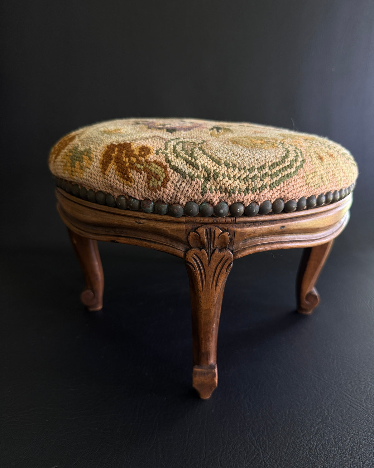 Belgian Needlepoint Footstool