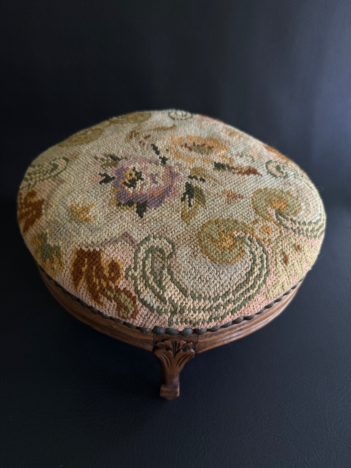 Belgian Needlepoint Footstool