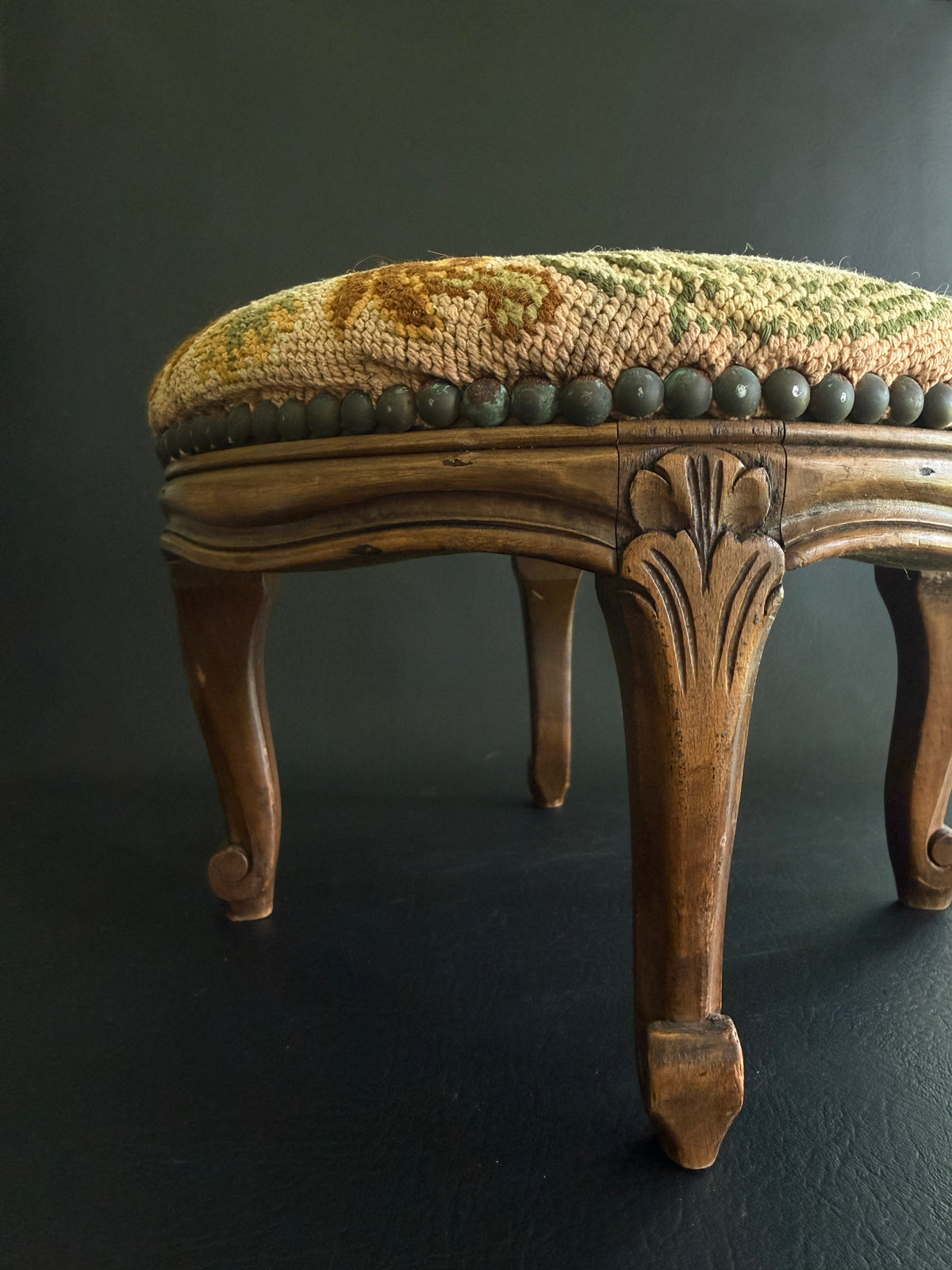 Belgian Needlepoint Footstool