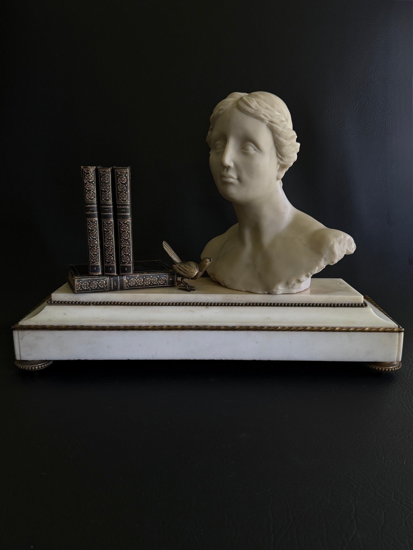 French Marble Mantel Clock Base | Antique Display Pedestal