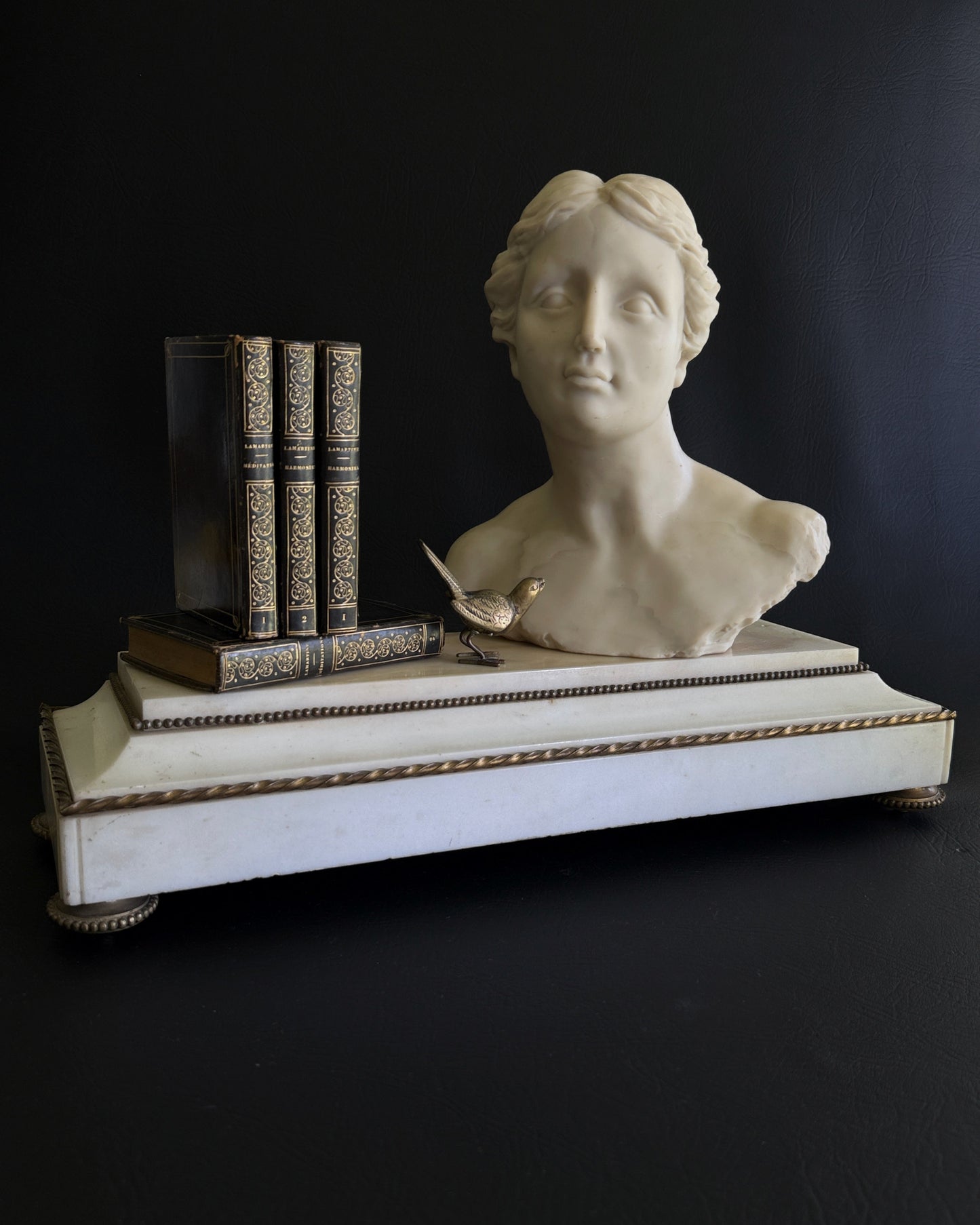 French Marble Mantel Clock Base | Antique Display Pedestal