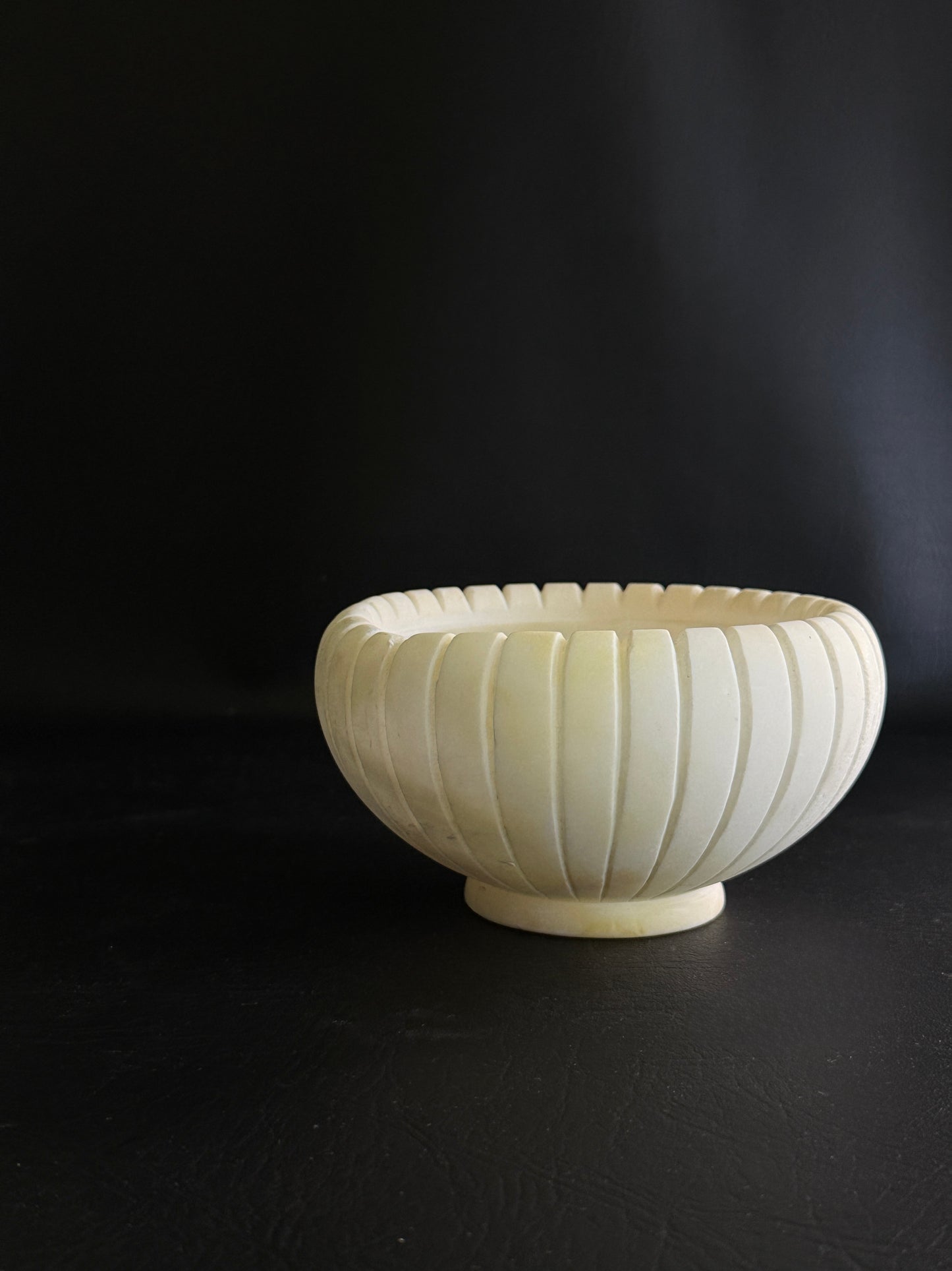 Vintage Italian Carved Alabaster Bowl