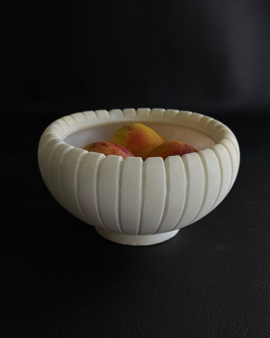Vintage Italian Carved Alabaster Bowl