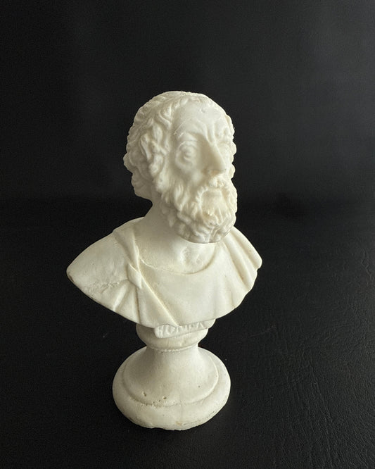 Small Classical Homer Bust — Stone or Alabaster Style