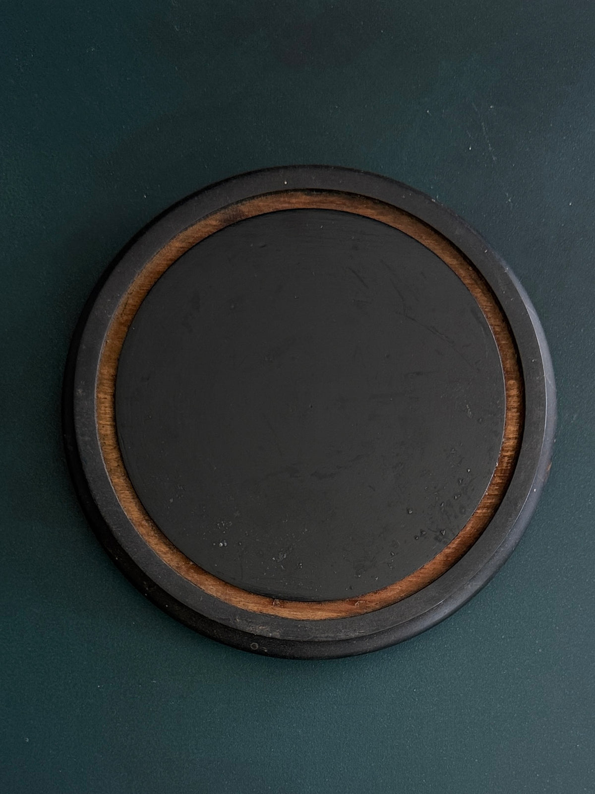 Antique Glass Cloche with Black Wood Display Base