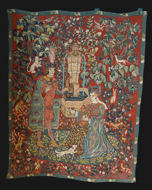 Vintage French Tapestry – Le Roman de la Rose (1985)